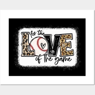 Baseball Mom Leopard Shirt For The Love of The Game Baseball Posters and Art